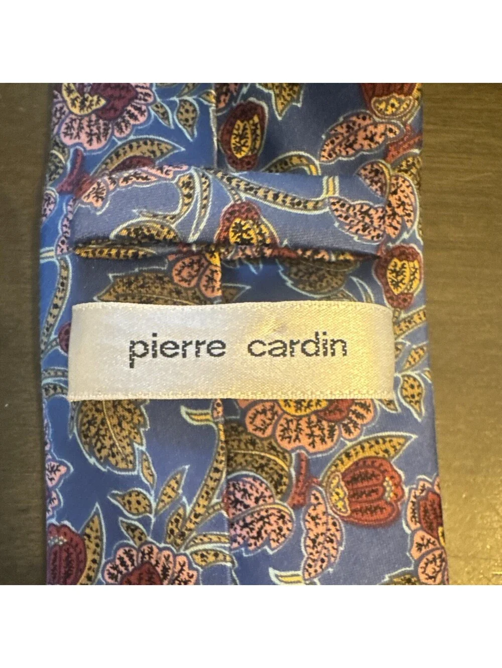 Pierre Cardin Men's Blue Polyester Floral Woven Necktie, One Size [COPY]